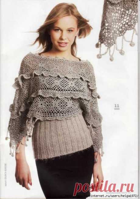 Receitas de Crochet: Blusa maravilhosa de crochet
