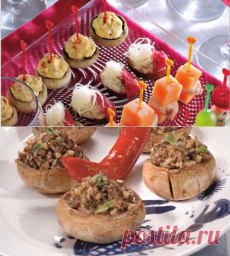 Фаршированные шляпки шампиньонов. Пошаговый рецепт с фото на Gastronom.ru