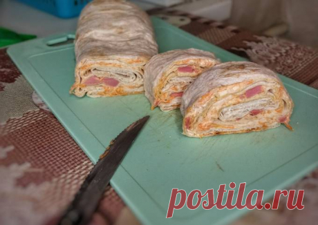 (17) Рулет из лаваша закусочный. С морковью, чесноком и сосиской 🍳 - пошаговый рецепт с фото. Автор рецепта Светлана Власова Амбассадор 🔥 . - Cookpad