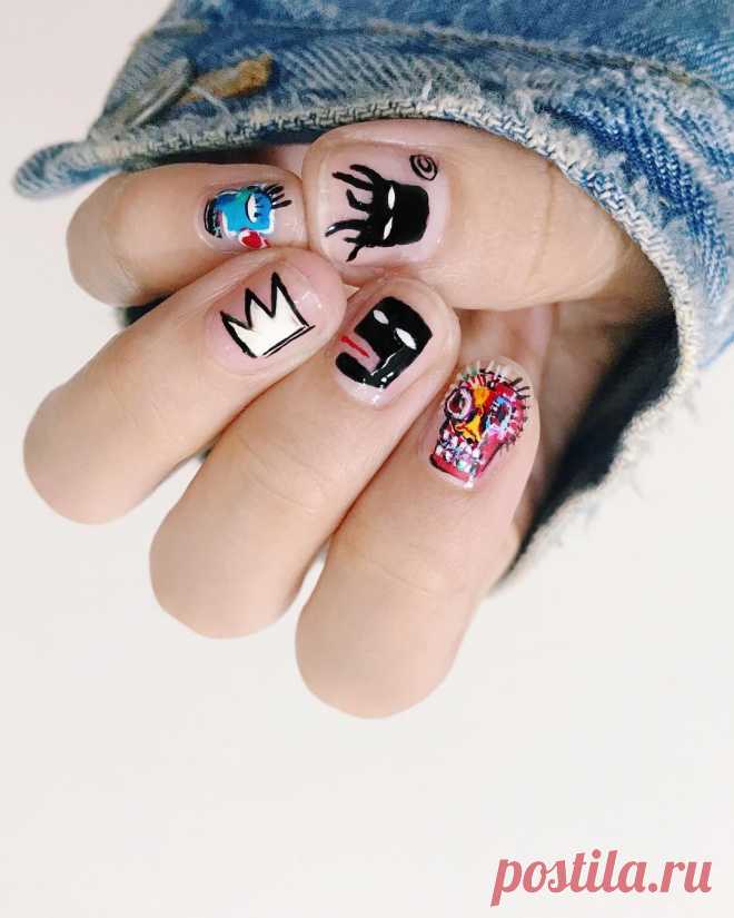 ❤ Hang Nguyen ❤ в Instagram: «Adding Jean-Michel Basquiat to the mix !! And who says fine art couldn’t be used for Halloween nail art inspo ?!? 👹» 1,959 отметок «Нравится», 56 комментариев — ❤ Hang Nguyen ❤ (@thehangedit) в Instagram: «Adding Jean-Michel Basquiat to the mix !! And who says fine art couldn’t be used for Halloween nail…»