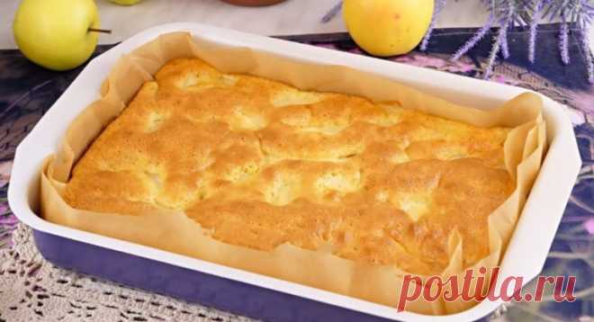 Шарлотка на сливках: сочная и нежная. По-домашнему вкусный яблочный пирог