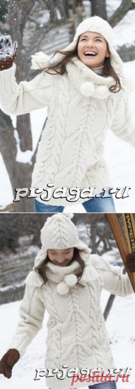 Свитер спицами с аранами
вязание, knitting pattern pullover