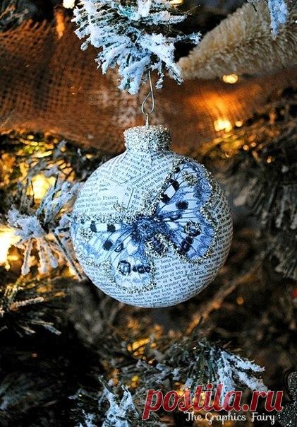 Винтажный шарик на елку своими руками. - Nebka.Ru