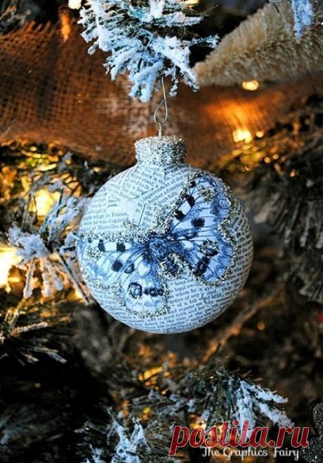 Винтажный шарик на елку своими руками. - Nebka.Ru
