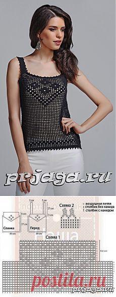 Филейный топ крючком