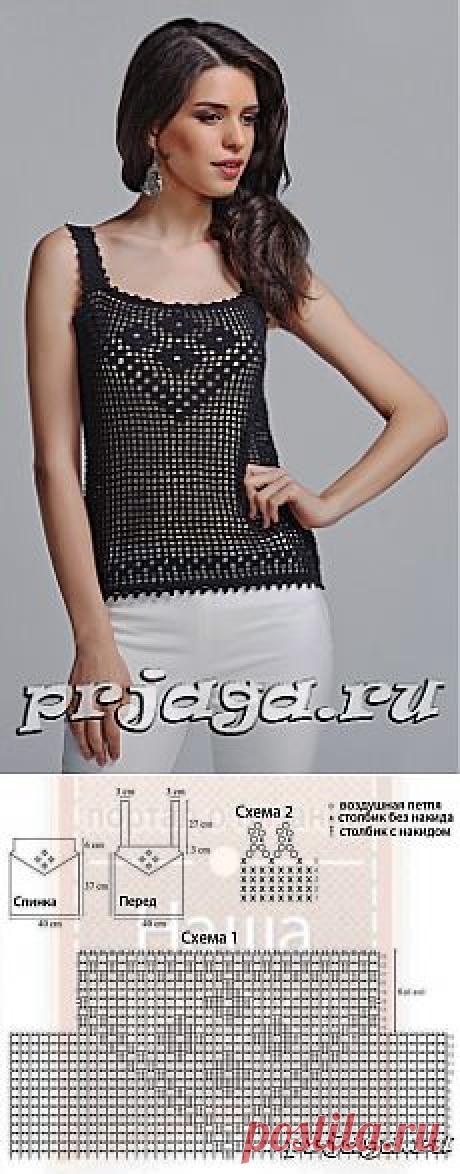 Филейный топ крючком