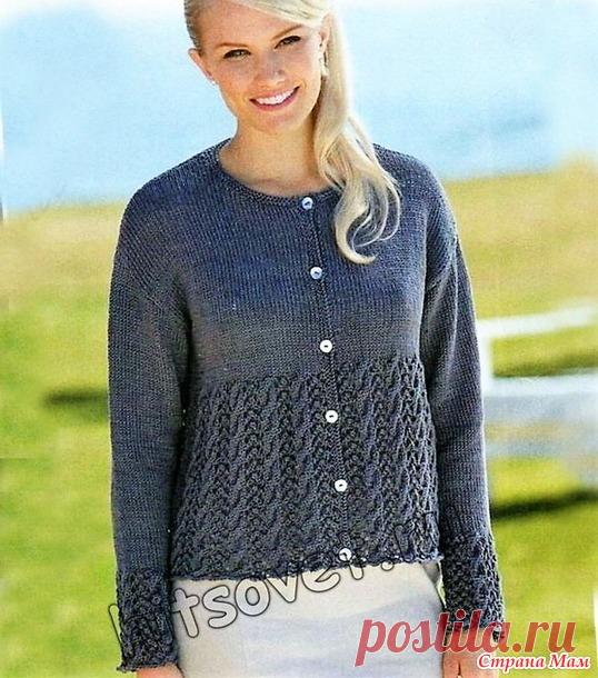 Жакет большого размера. Спицы. - ВЯЗАНАЯ МОДА+ ДЛЯ НЕМОДЕЛЬНЫХ ДАМ - Страна Мам