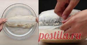 Поместите в пакет немного дрожжей, воды, муки и сахара… Результат — загляденье! - Apetitno.TV