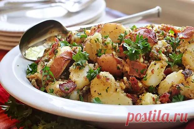 Салат Картофельный: питательный, яркий и не сложный в приготовлении салат - Скатерть-Самобранка - медиаплатформа МирТесен