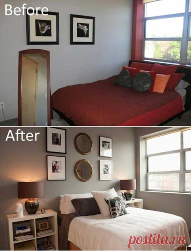 Decoração do Quarto de Casal antes e depois
