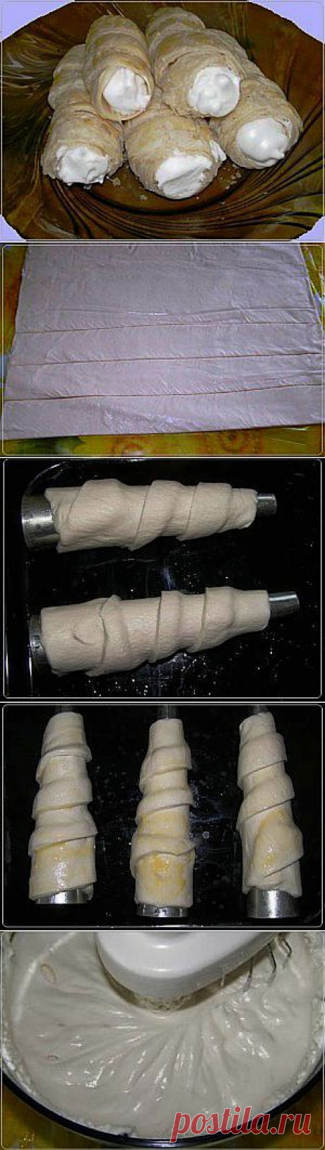 Трубочки с белковым кремом на сметане | Рецепты вкусно