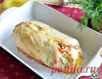 Куриный рулет с сыром и томатами – кулинарный рецепт
