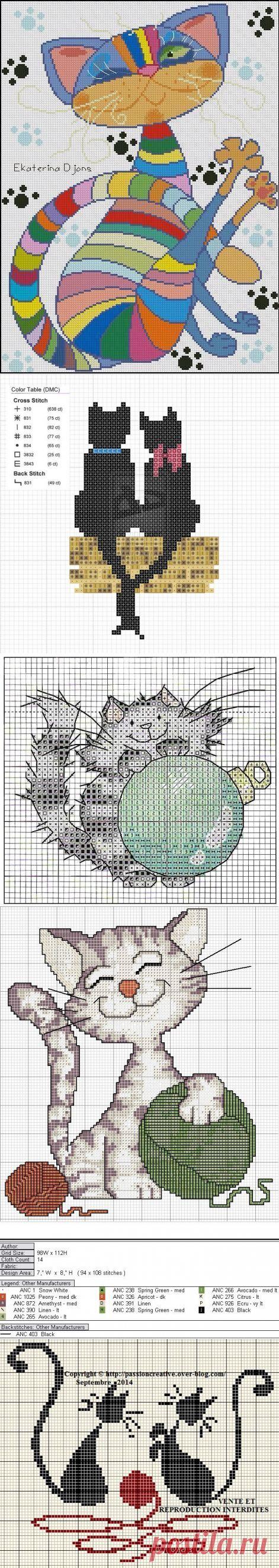 Вышиваем кошек