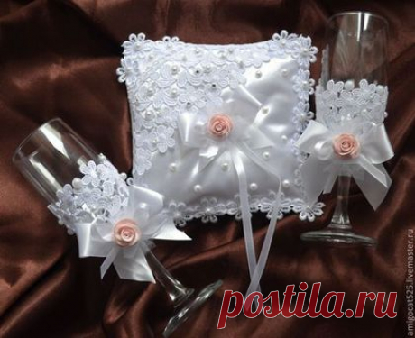 Купить Подушечка для колец "Кружевная" - белый, свадьба, подушечка для колец, подушечка для загса, подушка для колец