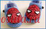SPIDERMAN – ПИНЕТКИ ДЛЯ МАЛЫШЕЙ (ВЯЗАНИЕ КРЮЧКОМ)