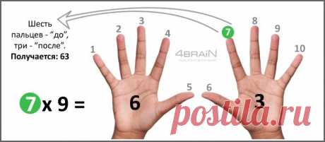 ТАБЛИЦА УМНОЖЕНИЯ НА 6, 7, 8, 9 И 10 НА ПАЛЬЦАХ | Это интересно!