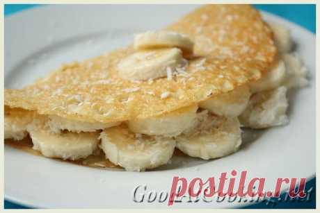 Рецепт кокосовых блинов с бананами с пошаговыми фотографиями | GoodAtCooking