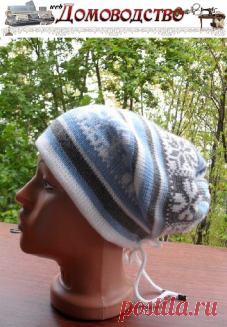 Две шапочки на вязальной машине с примерным расчетом вязания