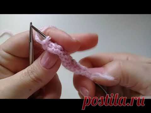 Супер пышный и легкий , двухсторонний узор из тонкой пряжи спицами!