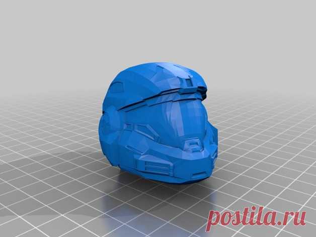 Halo Helmet V1 by Jace1969 An old file from my Pepakura making days that I discovered in Pepakura Designer you can export to .OBJ and in 