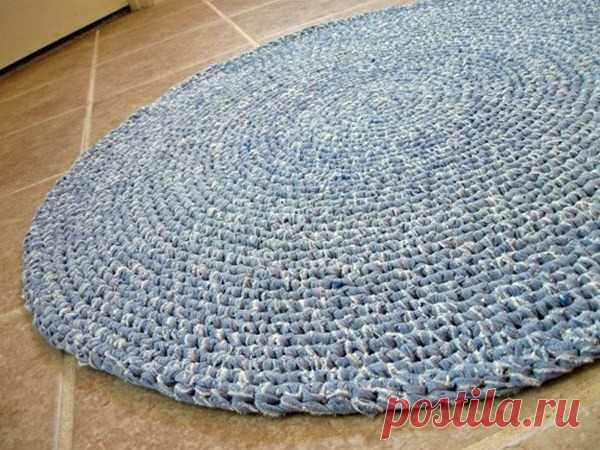 Как связать крючком коврик из пряжи для ванной и туалета: инструкция как сделать, видео и фото