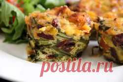 Овощные маффины с грибами - кулинарный рецепт.