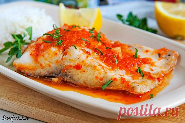О себе, о жизни, о вкусном... - Кефаль в перечном соусе