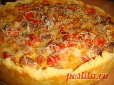 Открытый мясной пирог : Выпечка несладкая