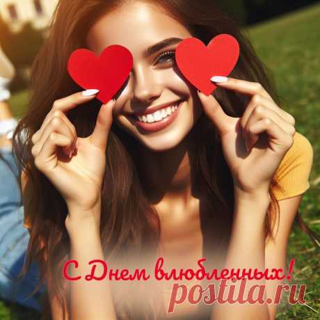 С Днем влюбленных поздравляю.
Чувств вам искренних желаю,
Самых светлых и красивых,
Глаз сияющих, счастливых.