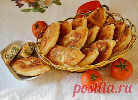 Пирожки с луком и яйцом на кефире жареные