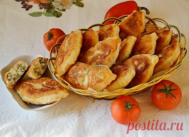 Пирожки с луком и яйцом на кефире жареные