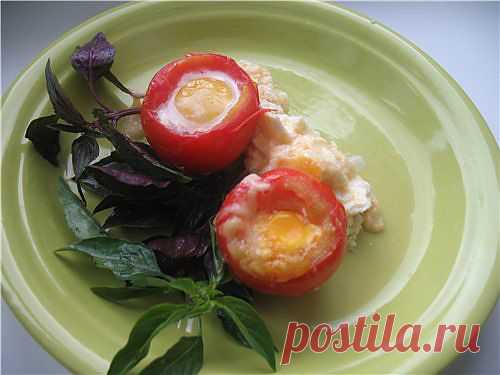 Запеченные помидоры с яйцом и сыром • Блюда из помидоров, огурцов и перца