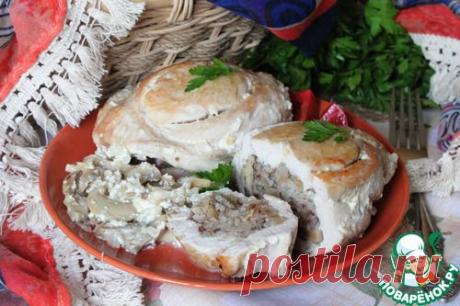 Кармашки из куриной грудки с гречкой и грибами в мультиварке - кулинарный рецепт