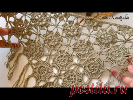 CROCHET TRİANGLE SHAWL / En Trend  Üçgen Şal Modelleri