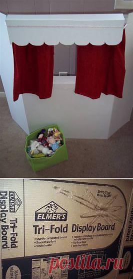 Ширма для театра кукол из картона - Тематические декорации - Костюмы, реквизит, декорации