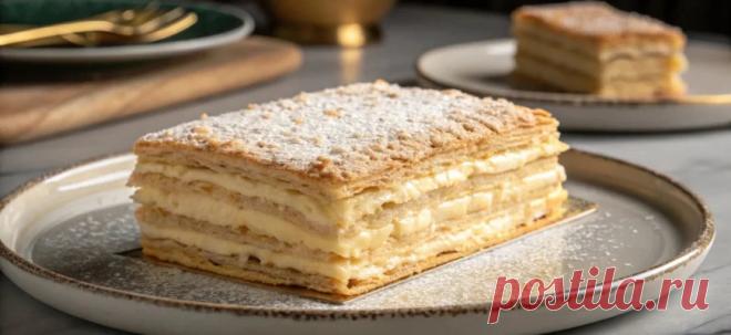 Торт Наполеон без глютена, лактозы и сахара