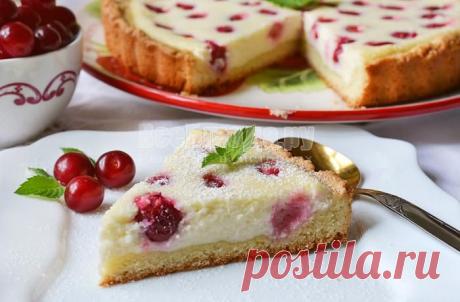 Вишневый пирог из песочного теста с творогом. Рецепт пирога с вишней, пошаговые фото | Все Блюда