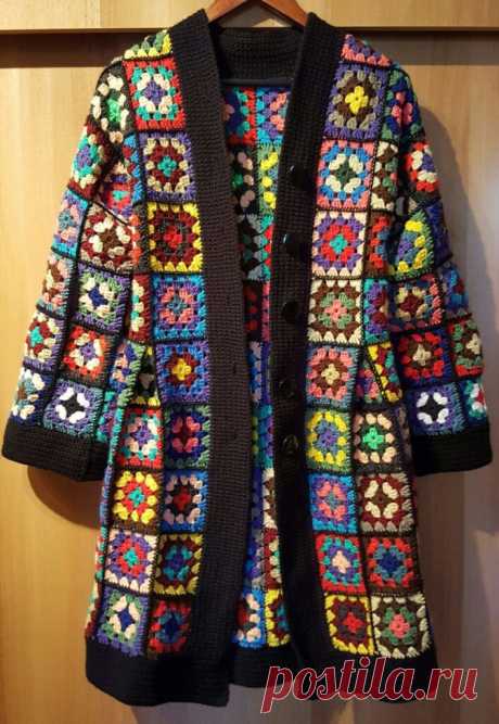 Pattern Granny Square Crochet Jacket - CRAFTS LOVED