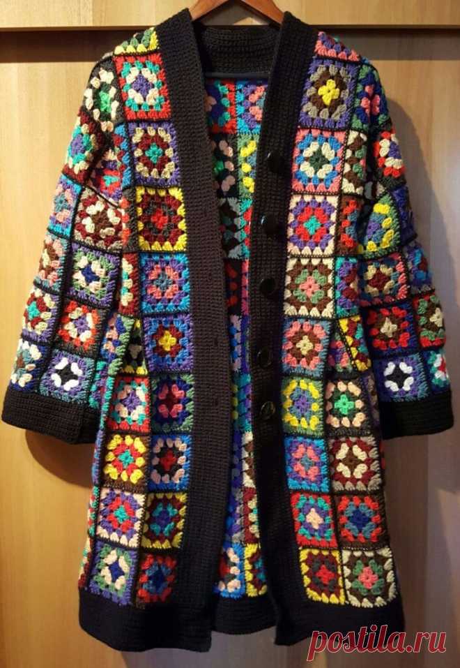 Pattern Granny Square Crochet Jacket - CRAFTS LOVED
