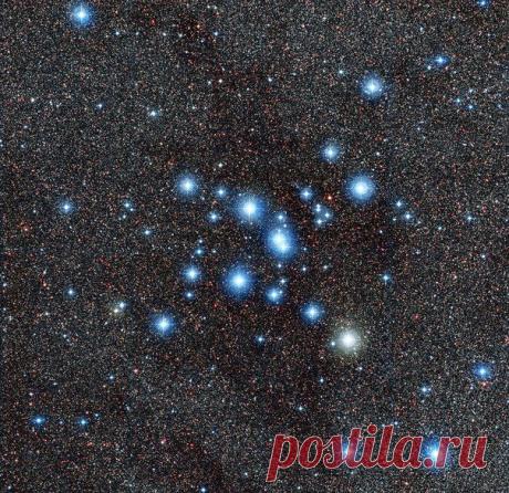 Изображение звездного скопления Мессье 7 сделанное в обсерватории ESO Ла Силья в Чили / Интересный космос