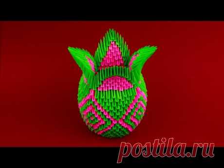 Как сделать восхитительную вазу из бумаги. [Модульное оригами]