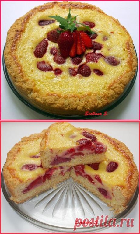 Клубничный пирог со сметанным кремом. - УЮТНАЯ КУХНЯ - Группы Мой Мир