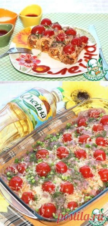 Блинные рулеты с сочной начинкой - кулинарный рецепт