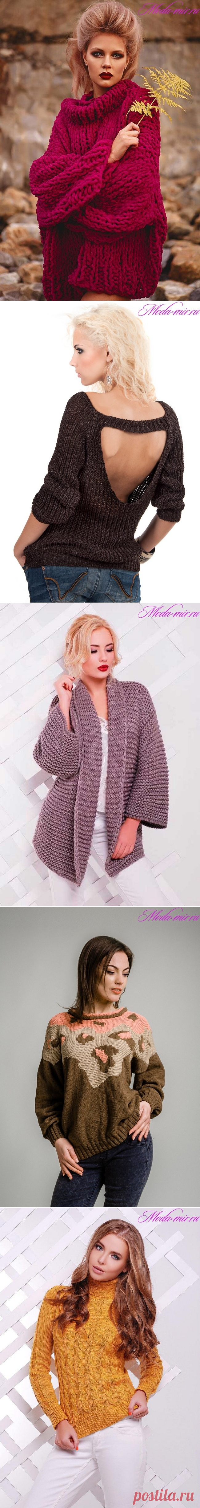 Модные вязаные кофты 2018 женские фото