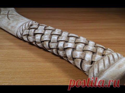 КАК ВЫРЕЗАТЬ ПЛЕТЕНКУ НА ТОПОРИЩЕ #2/ A drawing on an Ax