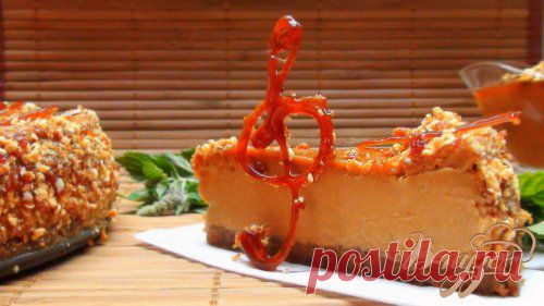 Минималистический чизкейк «Карамельно-миндальный блюз»