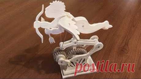 Cupid - kinetic toy. Free scroll saw pattern