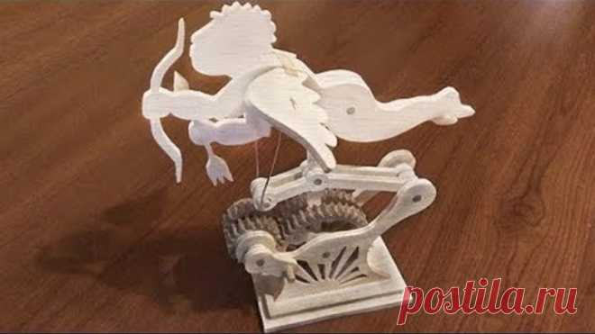 Cupid - kinetic toy. Free scroll saw pattern