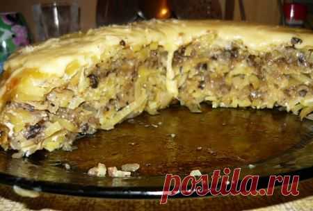 Картофельный пирог с грибами