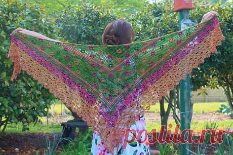Ravelry: Mitsuko Garden Shawl pattern by Grassharp Stitches